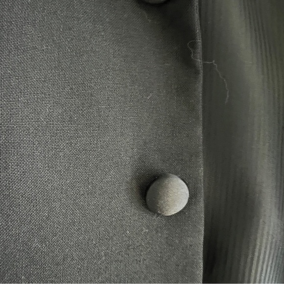 DEMETRIOS UOMO 100% Wool Mens Tuxedo Jacket Blazer Velvet Lapel Black Size 42R - Picture 7 of 12